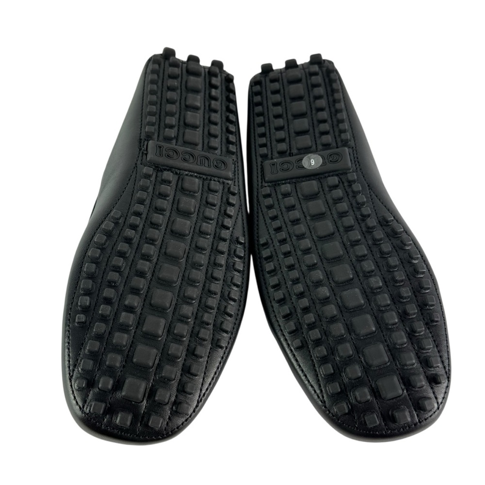 GUCCI 624698 Black Leather Horsebit Men's Moccasin Loafers 6 - 6.5US - Picture 7 of 11